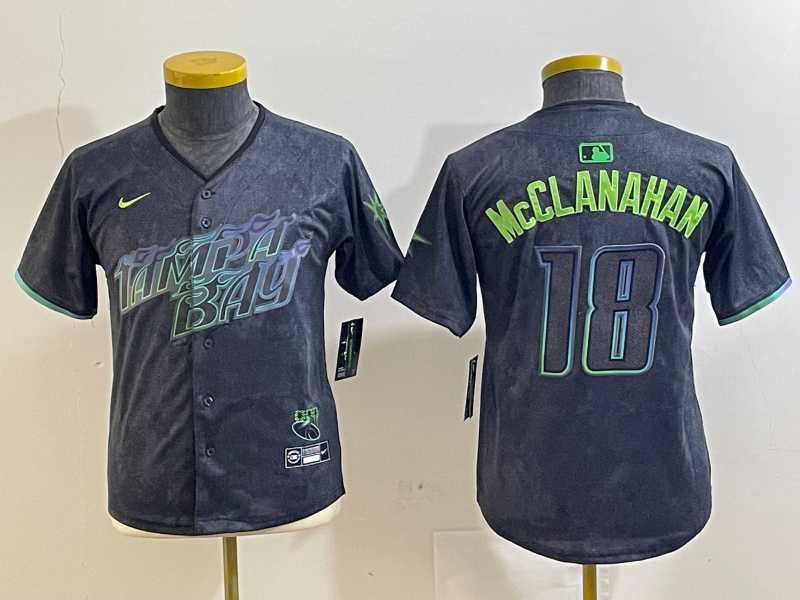 Youth Tampa Bay Rays #18 Shane McClanahan Charcoal 2024 City Connect Limited Stitched Jersey,We sell and wholesale Youth Tampa Bay Rays #18 Shane McClanahan Charcoal 2024 City Connect Limited Stitched Jersey on line form chian!